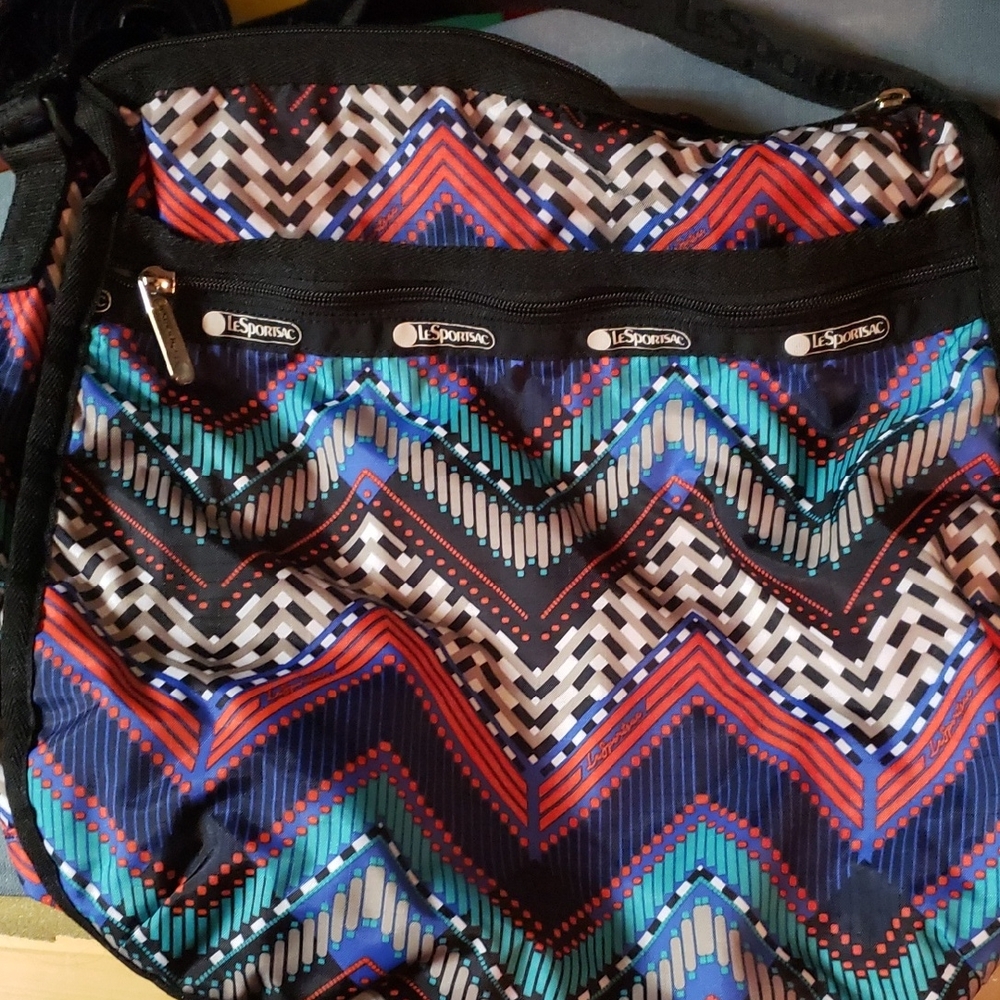 LeSportsac Multicolor Chevron Shoulder Bag